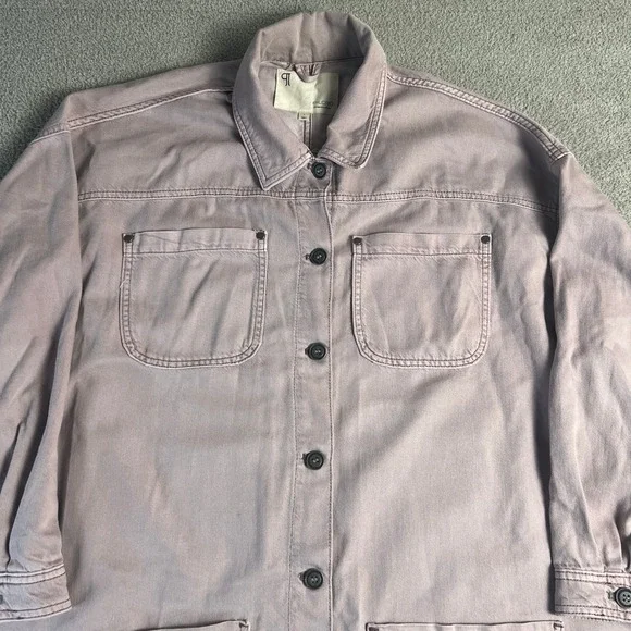 Antropologie PILCRO Utility Dress Women's‎ Large Button Front Pink - Picture 13 of 15